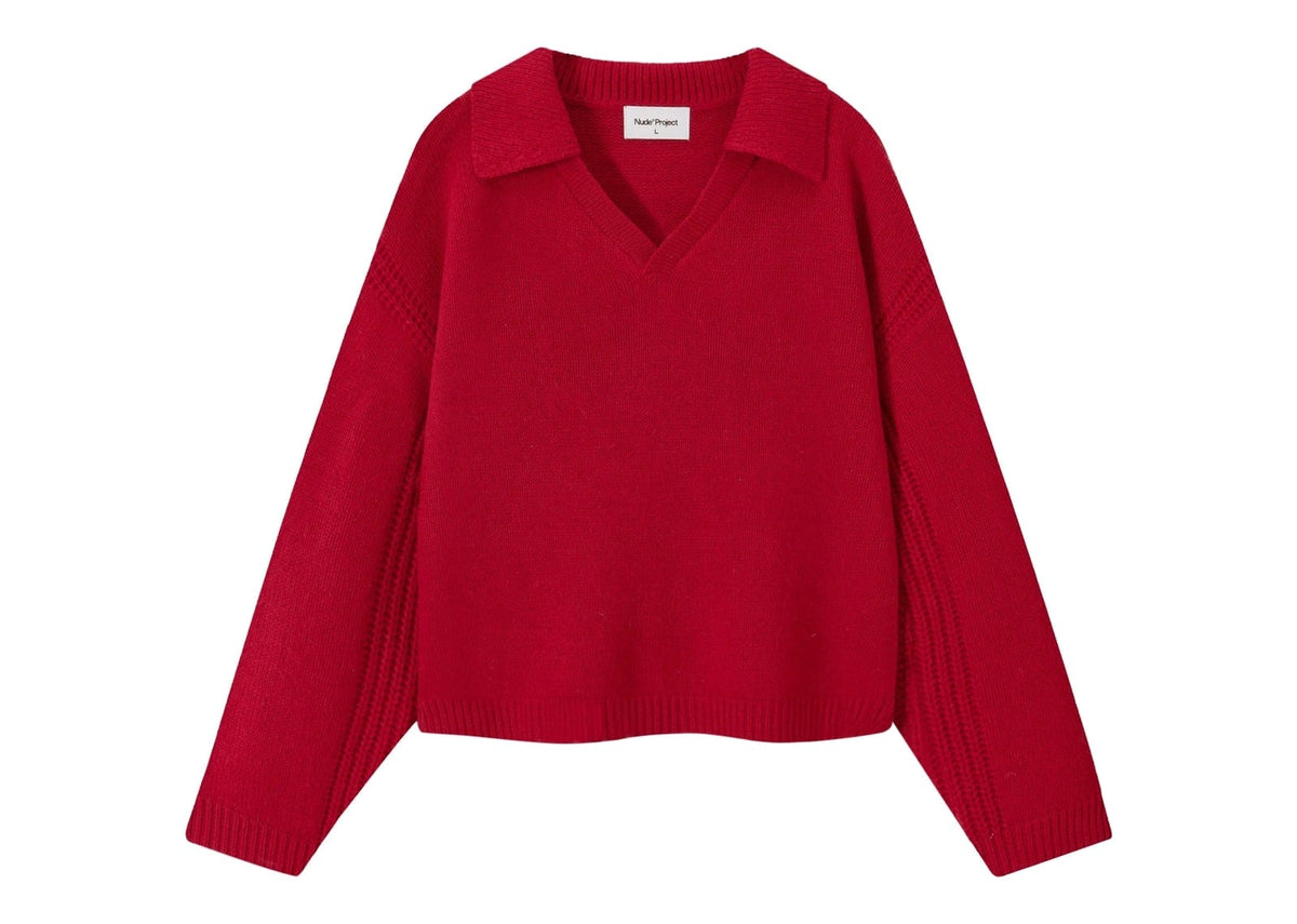 Nude Project Gunner Knit Sweater Red