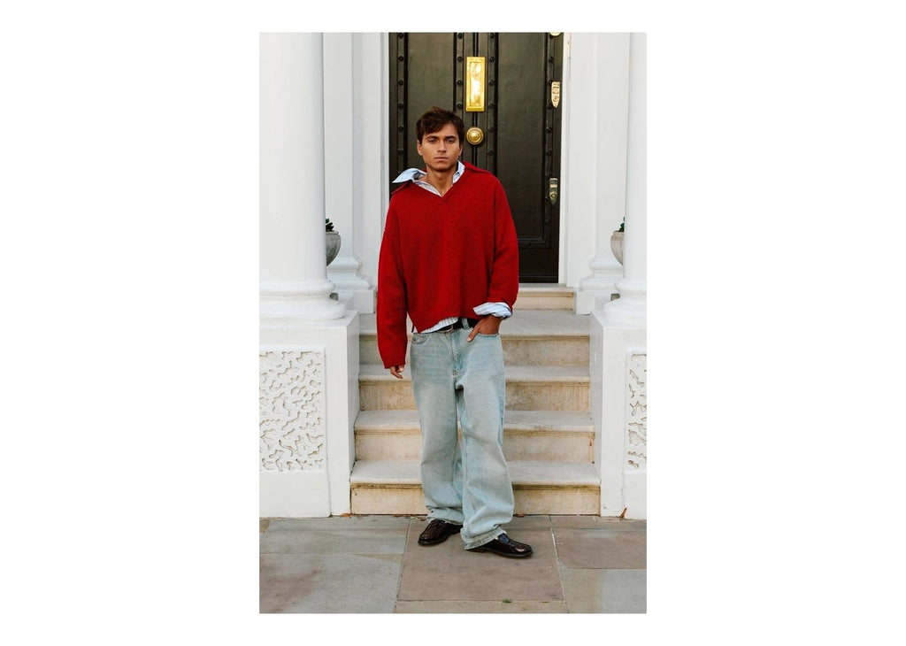 Nude Project Gunner Knit Sweater Red