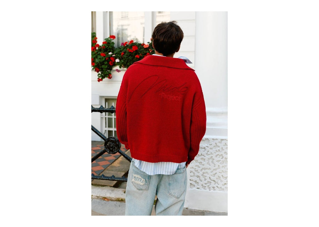 Nude Project Gunner Knit Sweater Red