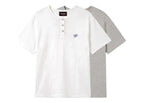 Nude Project Henley Neck Tee White/Grey 2 x Pack