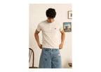 Nude Project Henley Neck Tee White/Grey 2 x Pack