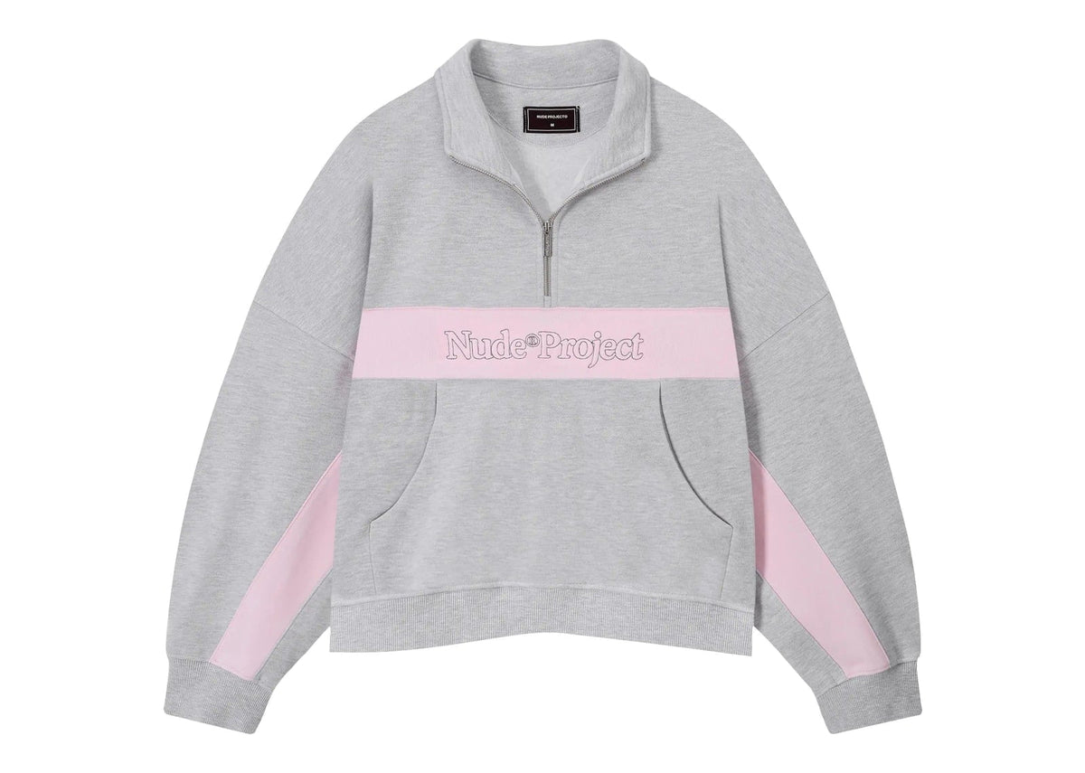 Nude Project Idol Quarter-Zip Grey Melange