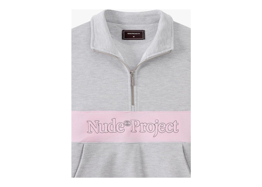Nude Project Idol Quarter-Zip Grey Melange