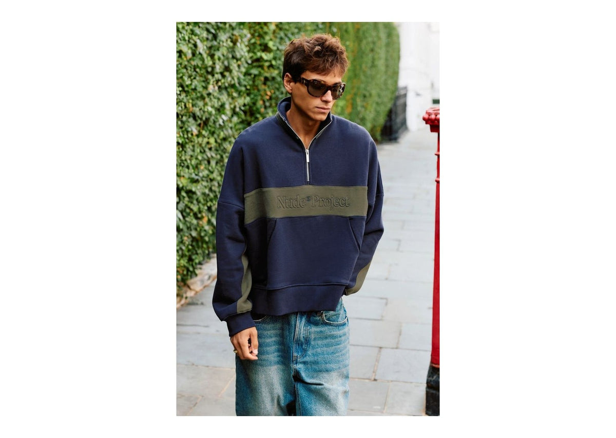 Nude Project Idol Quarter-Zip Navy