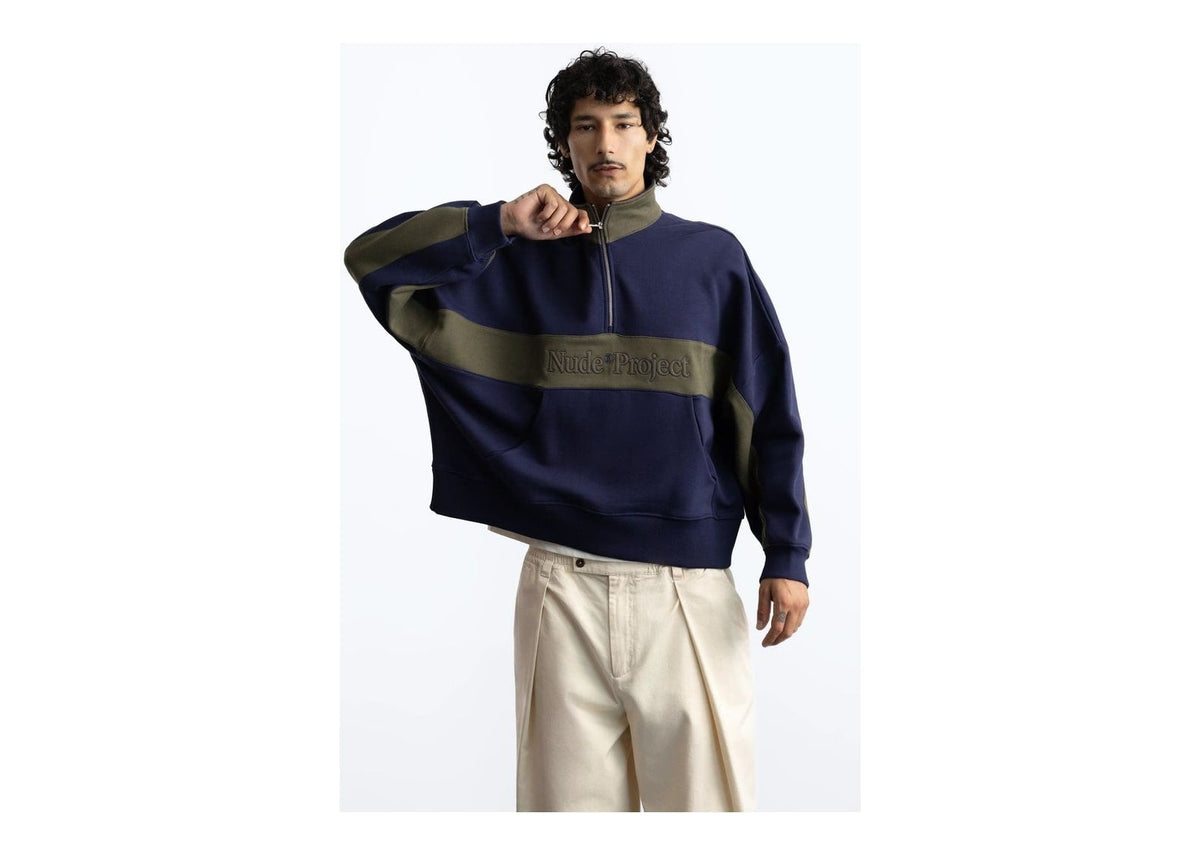 Nude Project Idol Quarter-Zip Navy