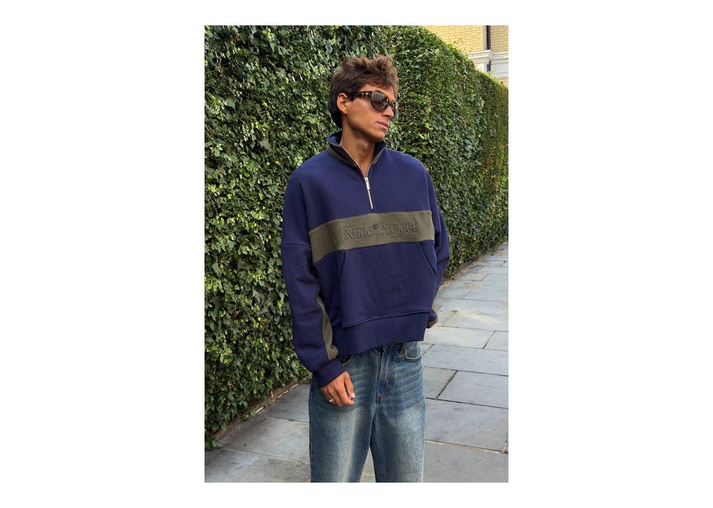 Nude Project Idol Quarter-Zip Navy