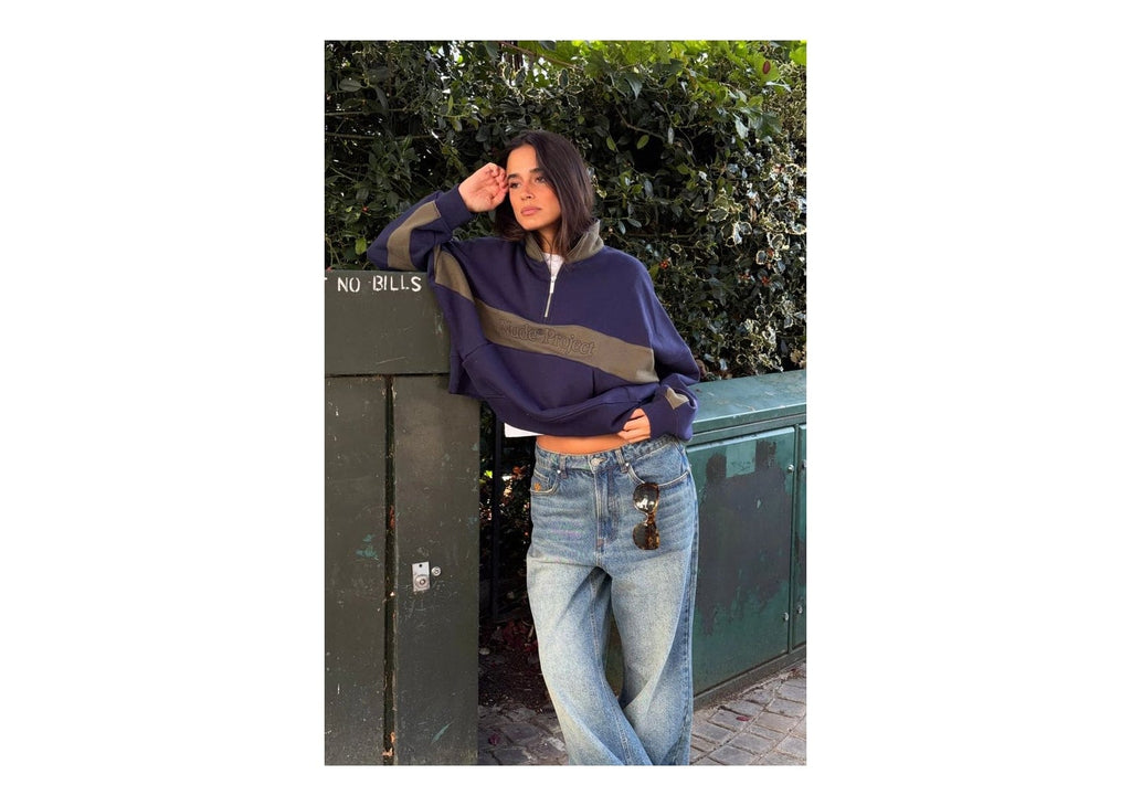 Nude Project Idol Quarter-Zip Navy