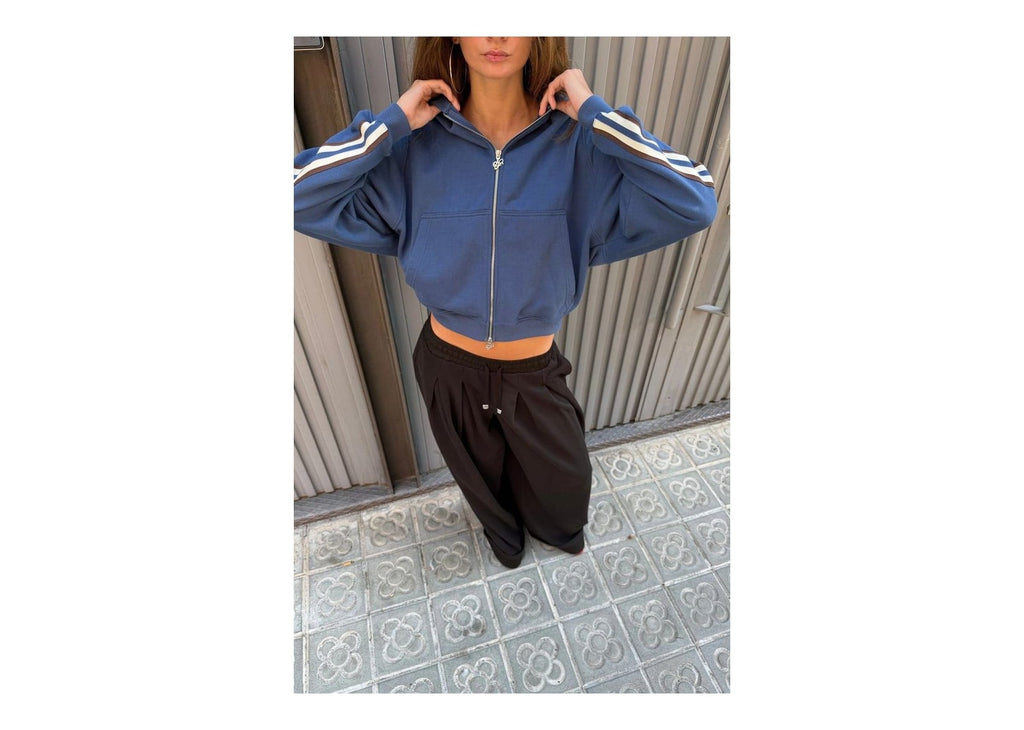 Nude Project IT Zip-Up Hoodie Blue