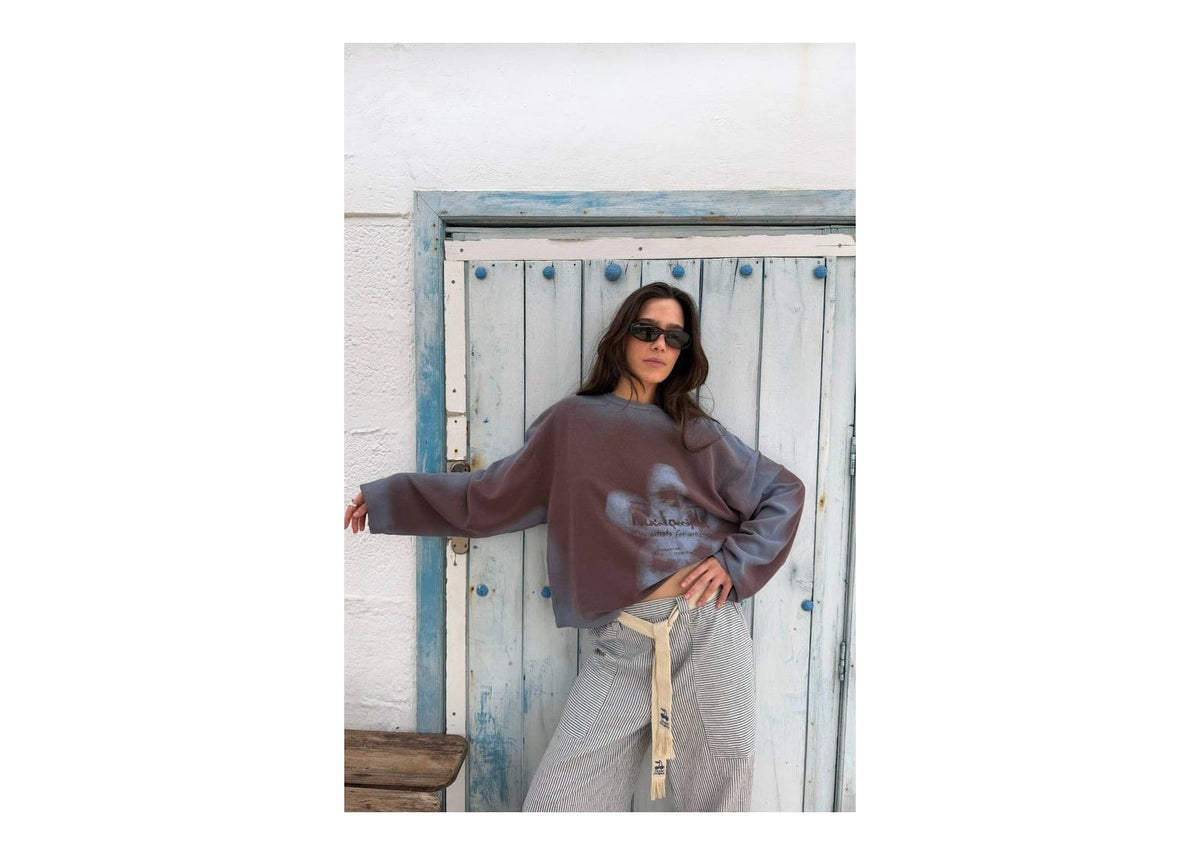 Nude Project Jave Long-Sleeve Tee Brown