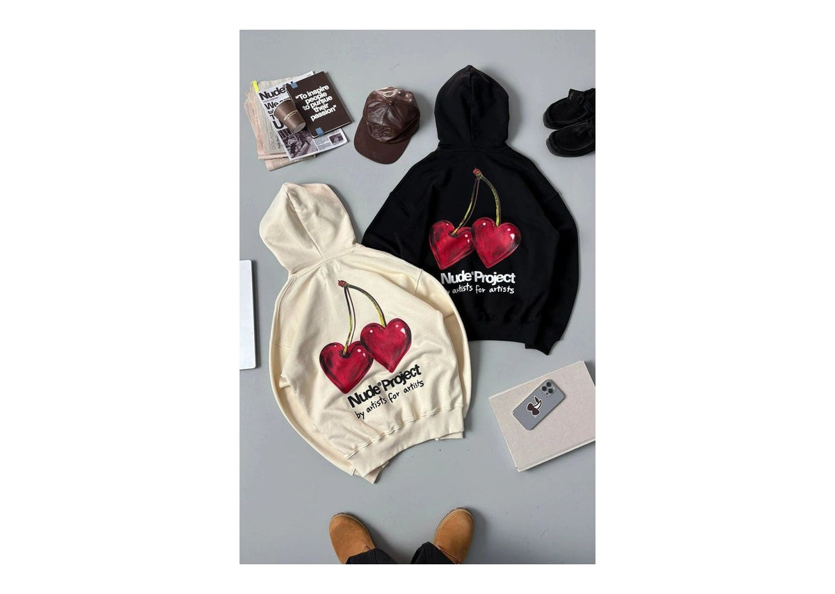 Nude Project Juicy Cherry Hoodie Black