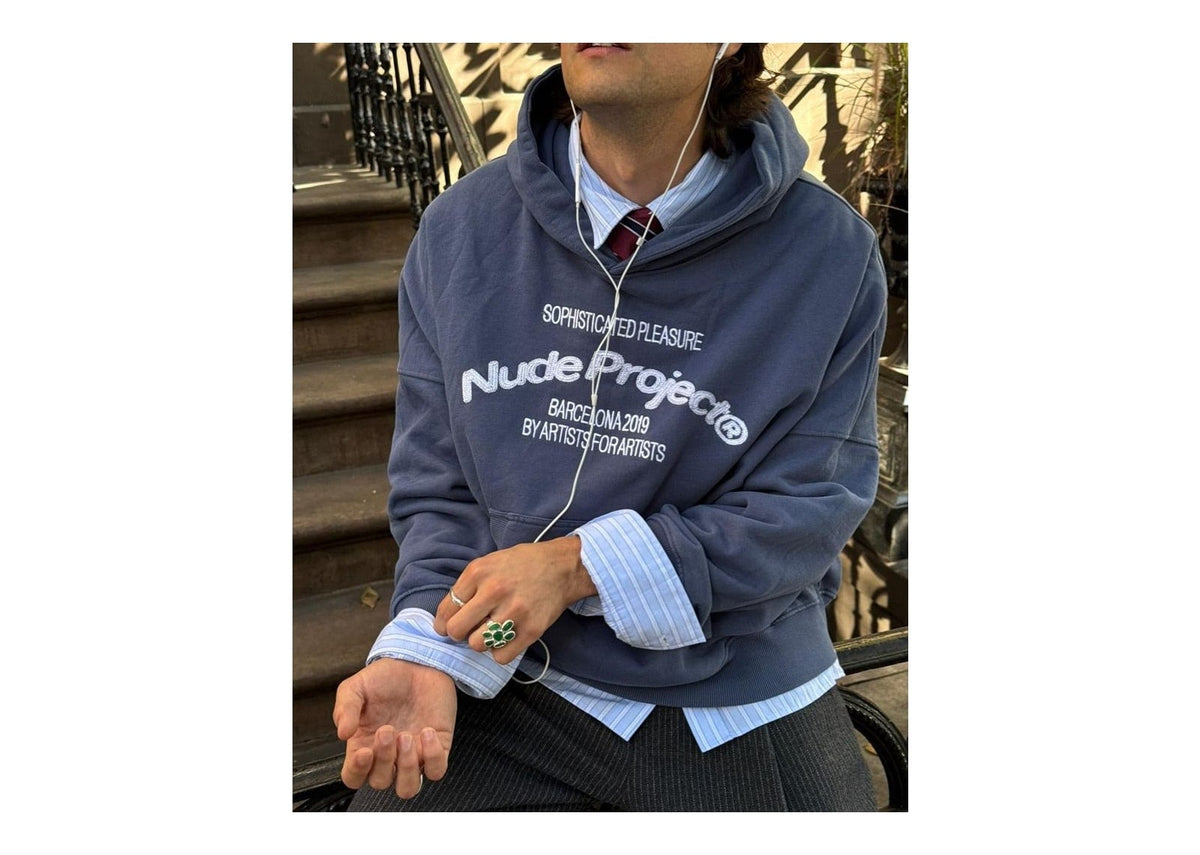 Nude Project Liberty Boxy Hoodie Blue