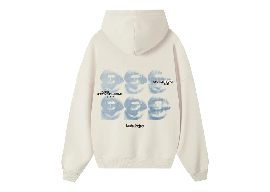 Nude Project Lips Hoodie Ivory