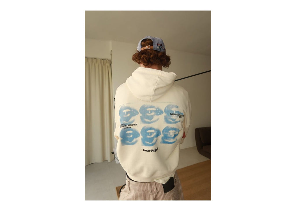 Nude Project Lips Hoodie Ivory