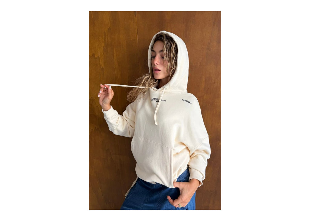 Nude Project Lips Hoodie Ivory