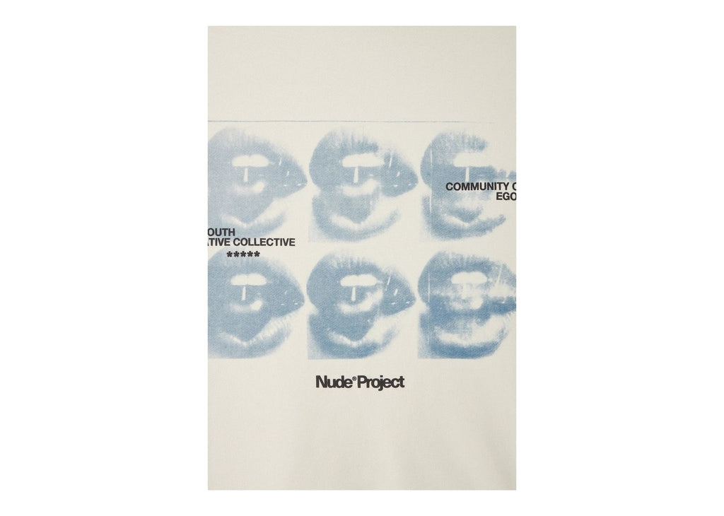 Nude Project Lips Hoodie Ivory
