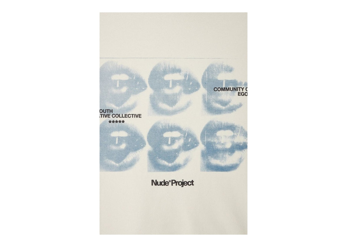 Nude Project Lips Hoodie Ivory