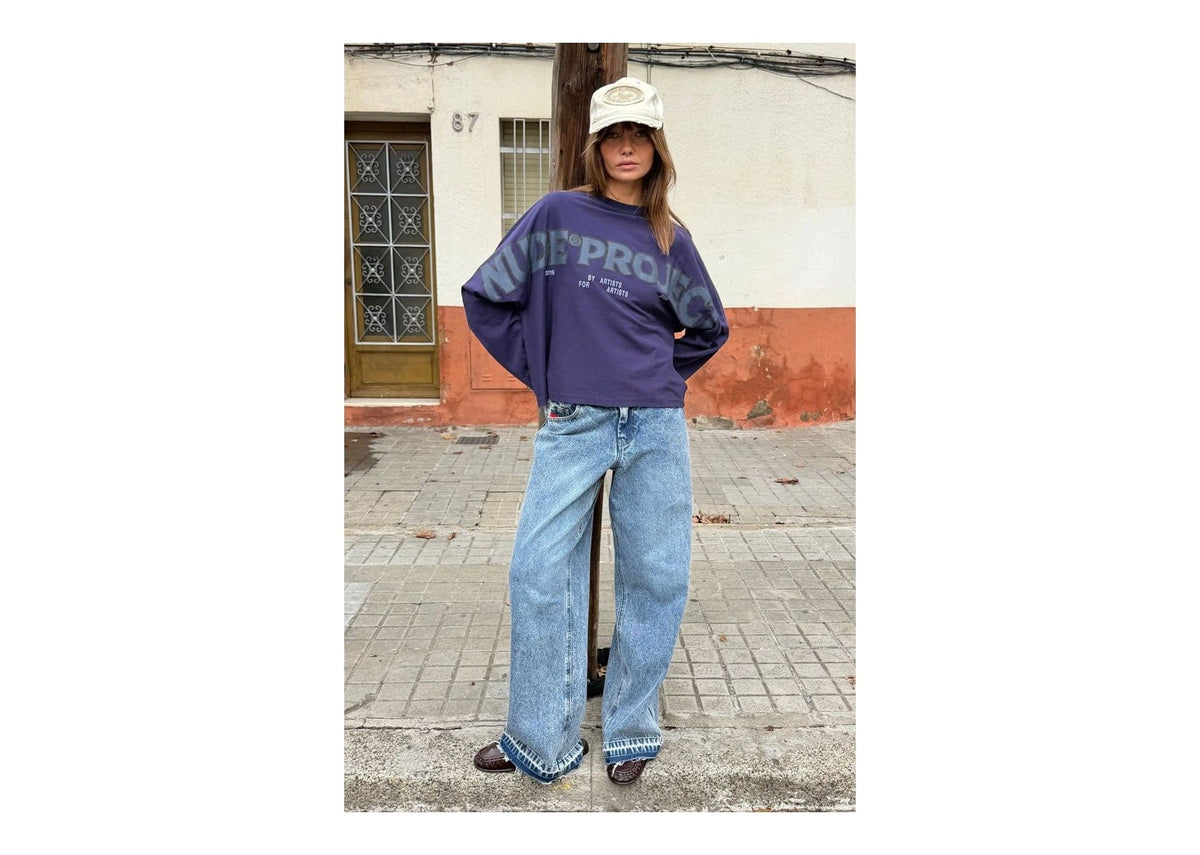 Nude Project Macro Long-Sleeve Tee Navy