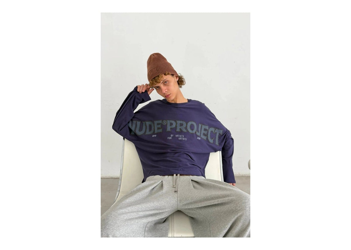 Nude Project Macro Long-Sleeve Tee Navy