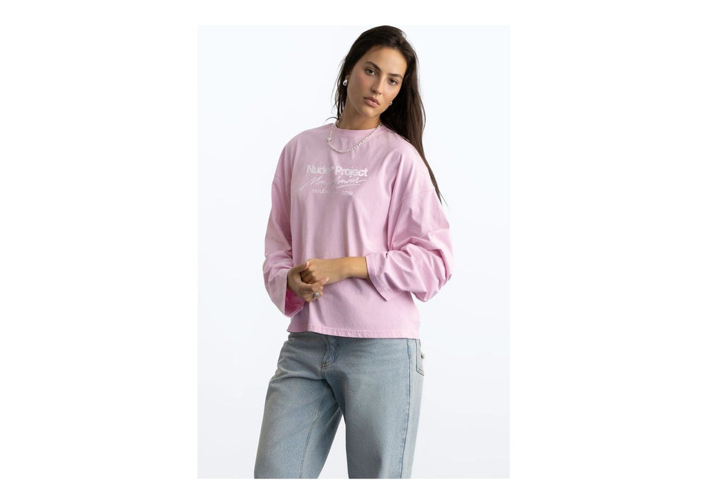 Nude Project Mon Amour Long-Sleeve Tee Pink
