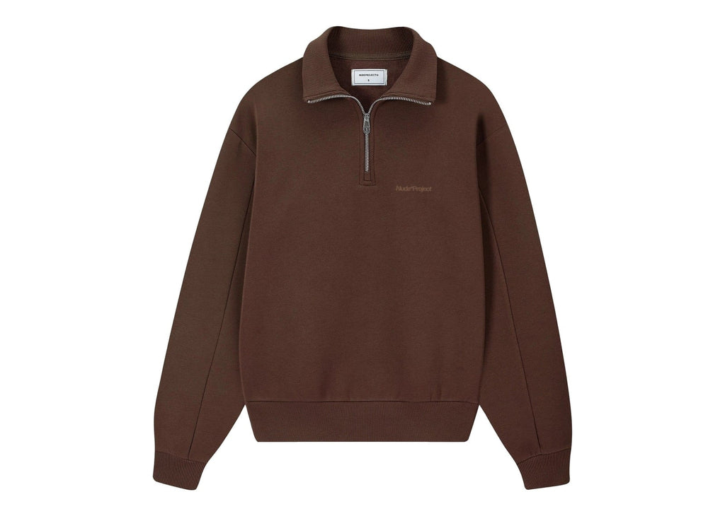 Nude Project Origins Quarter-Zip Brown