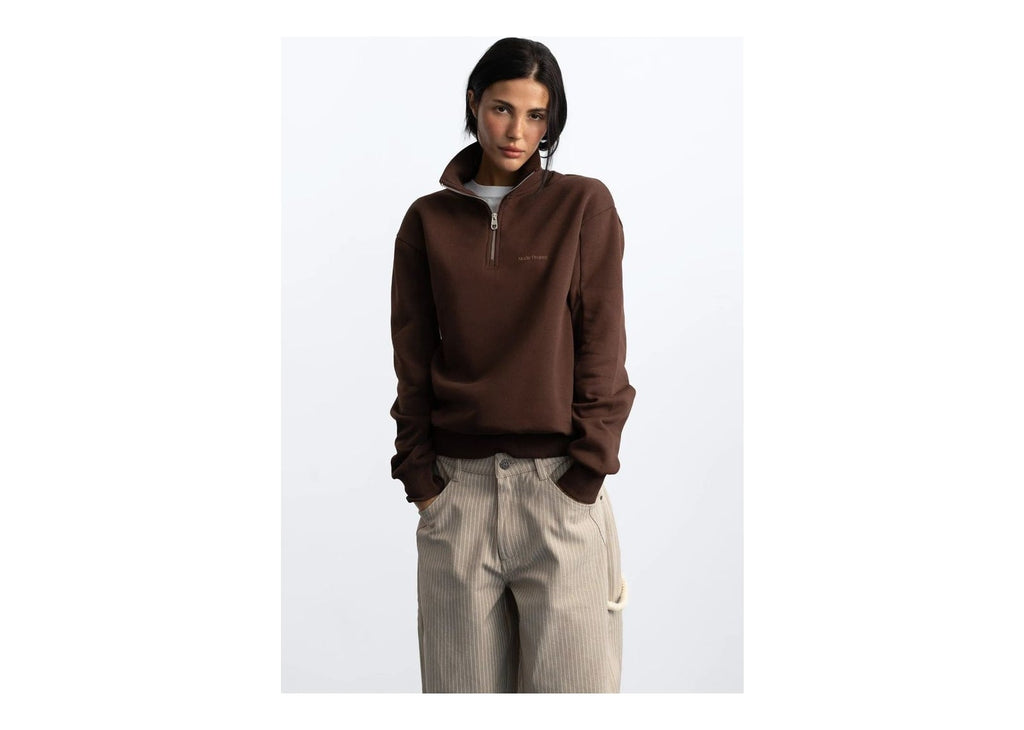 Nude Project Origins Quarter-Zip Brown
