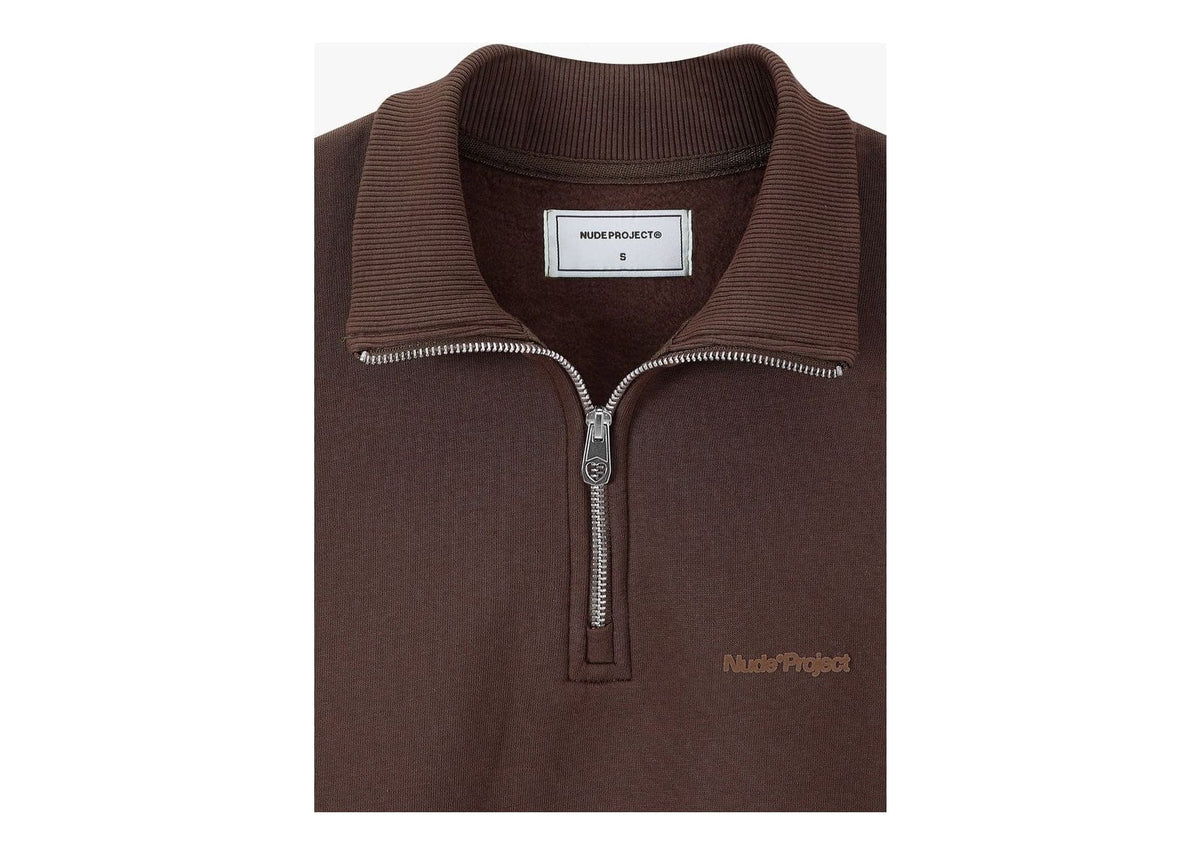 Nude Project Origins Quarter-Zip Brown