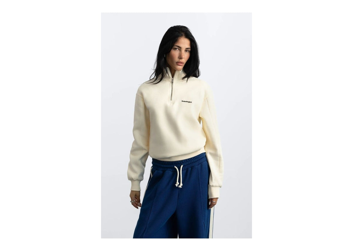 Nude Project Origins Quarter-Zip Ivory