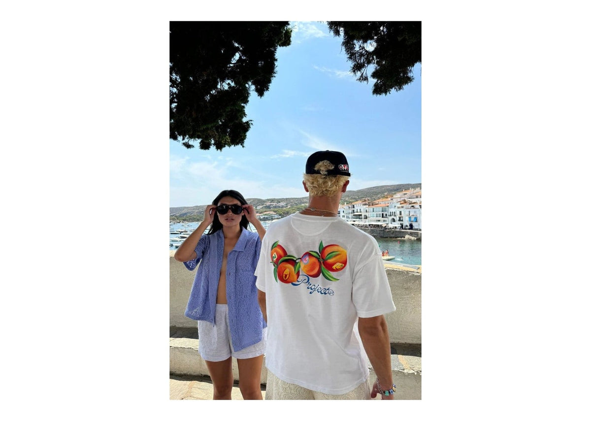 Nude Project Peach Tee White