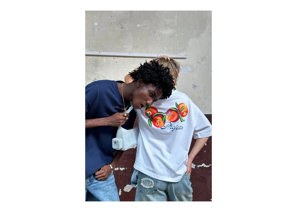 Nude Project Peach Tee White