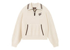 Nude Project Ridgmount Quarter-Zip Knit Sweater Ivory