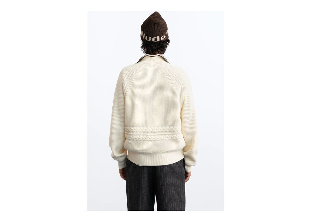 Nude Project Ridgmount Quarter-Zip Knit Sweater Ivory