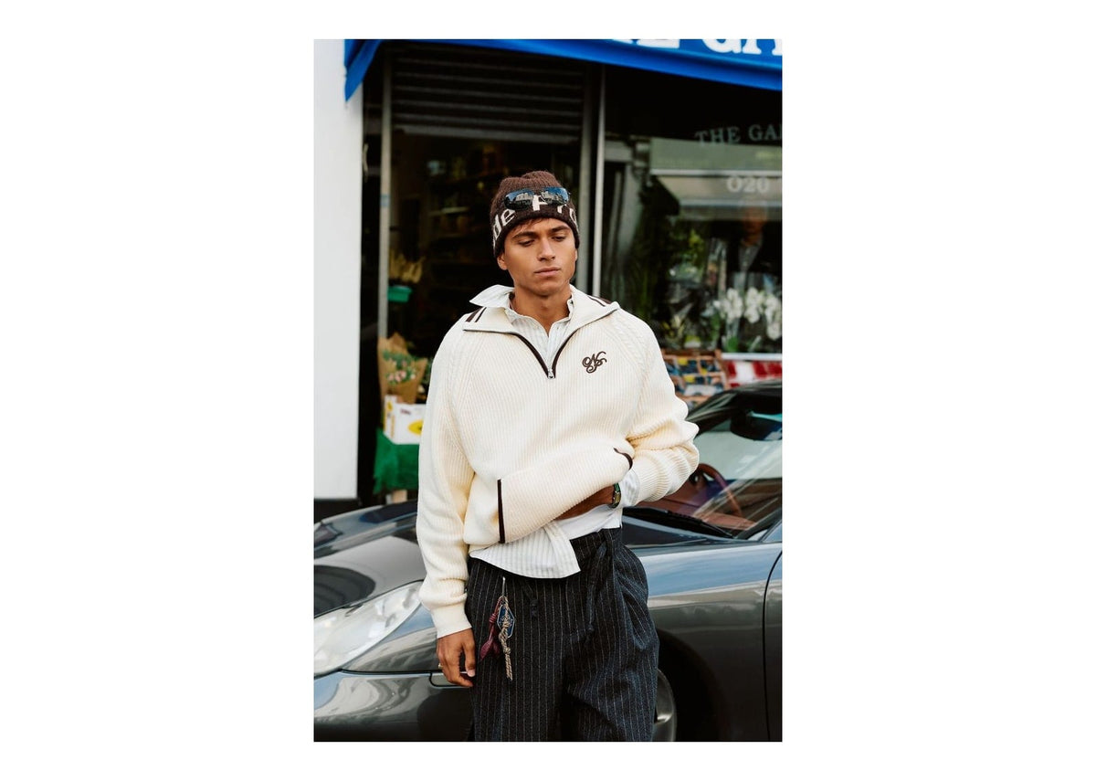 Nude Project Ridgmount Quarter-Zip Knit Sweater Ivory