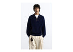 Nude Project Ridgmount Quarter-Zip Knit Sweater Navy