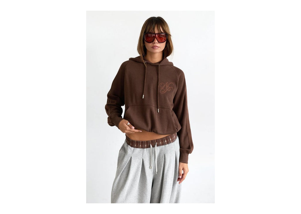 Nude Project Script Hoodie Brown