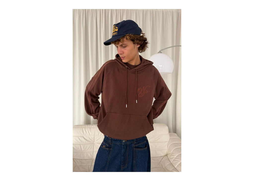 Nude Project Script Hoodie Brown