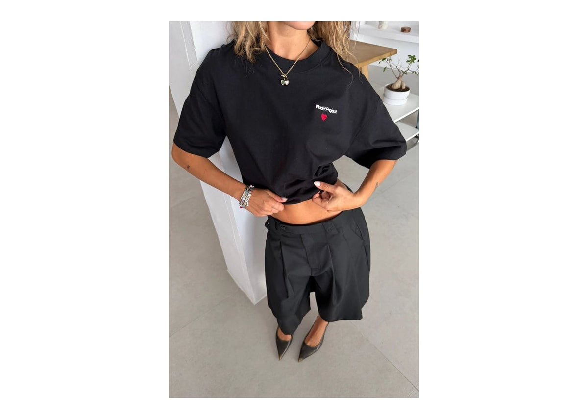 Nude Project Small Circle Tee Black