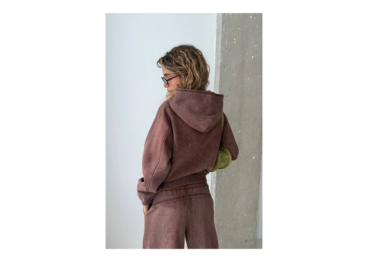 Nude Project Solid Hoodie Brown