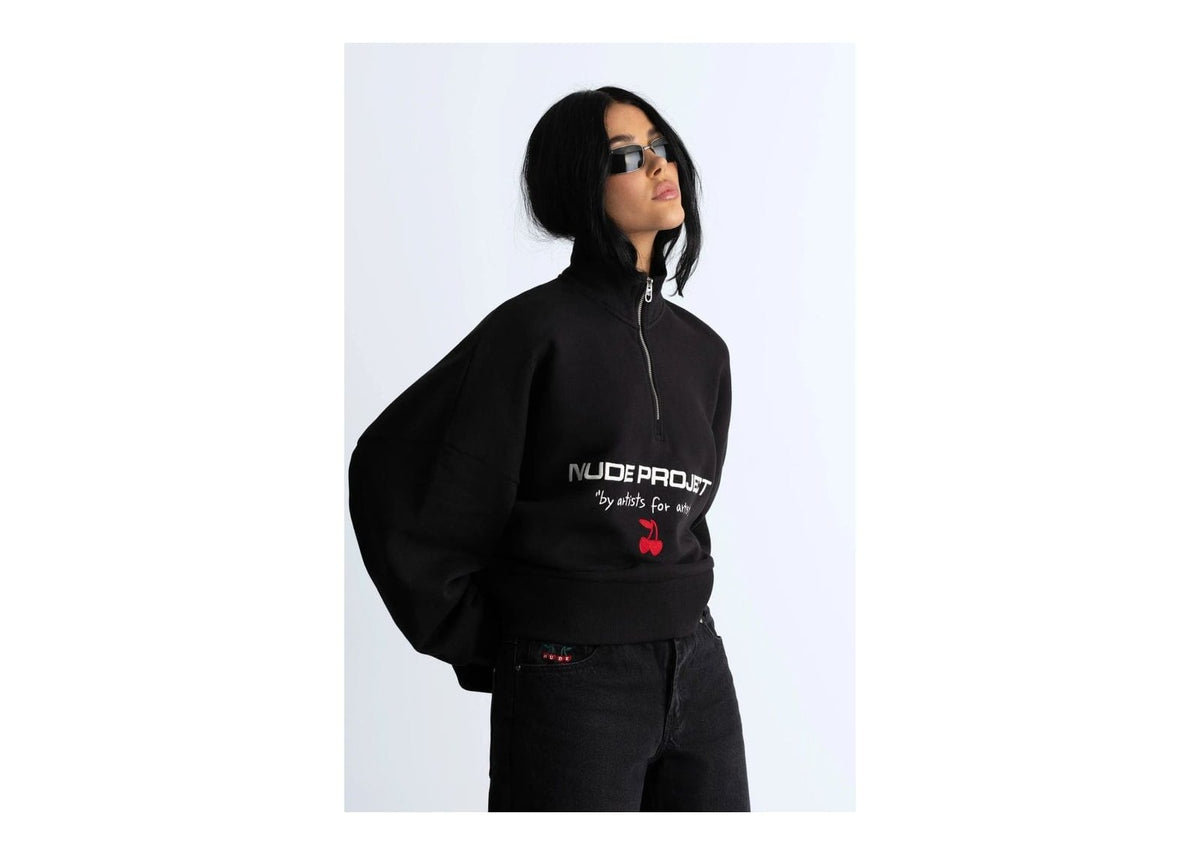 Nude Project Sport Quarter-Zip Black