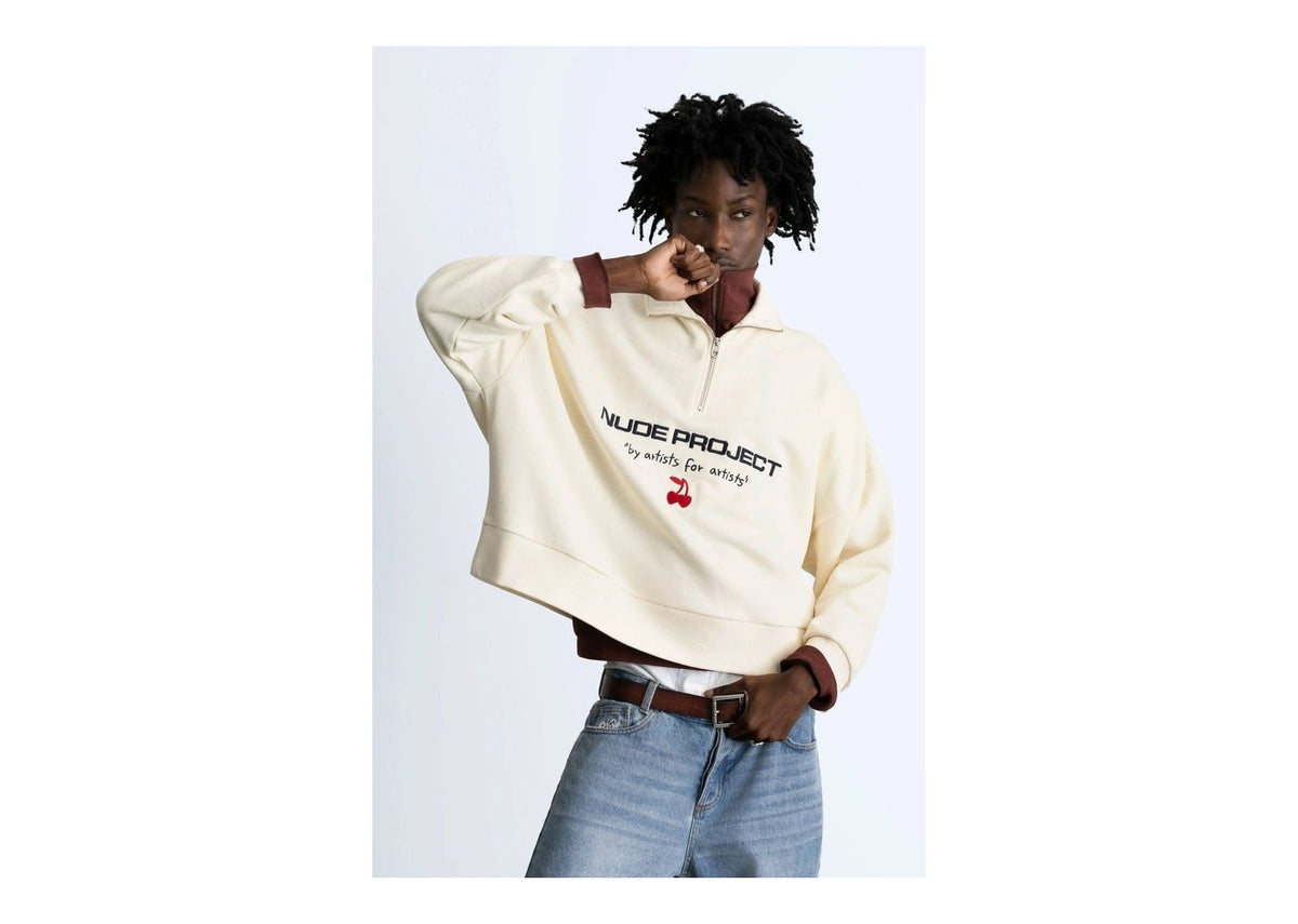 Nude Project Sport Quarter-Zip Marshmallow