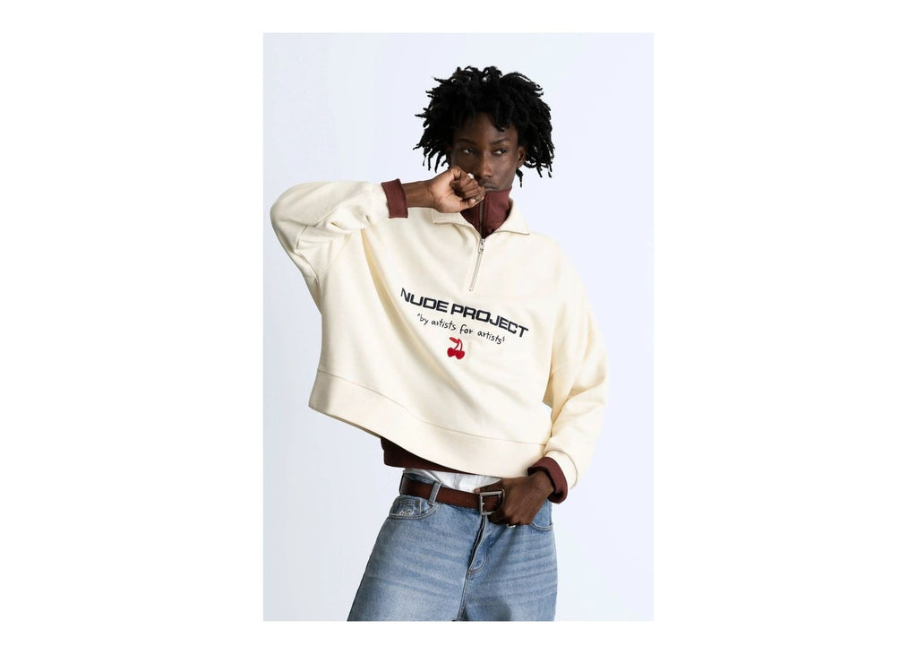 Nude Project Sport Quarter-Zip Marshmallow