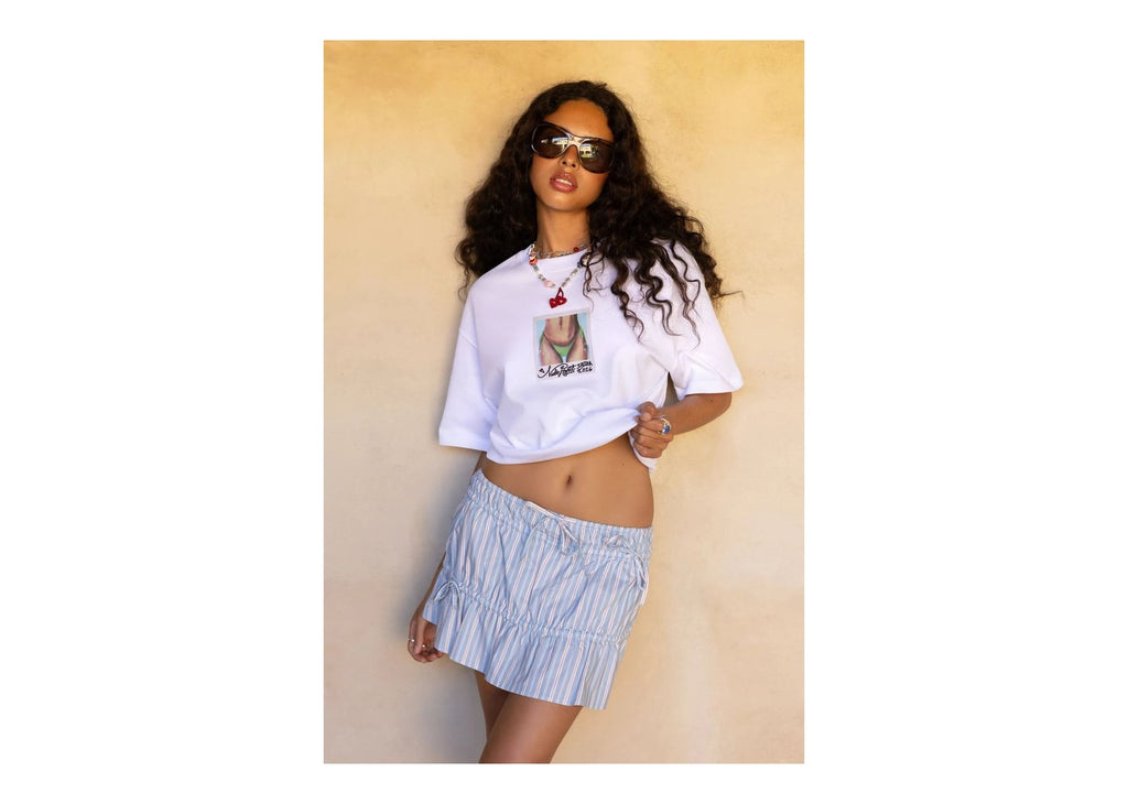 Nude Project Tan Lines Tee White