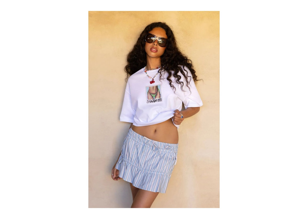 Nude Project Tan Lines Tee White