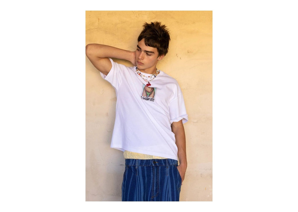 Nude Project Tan Lines Tee White