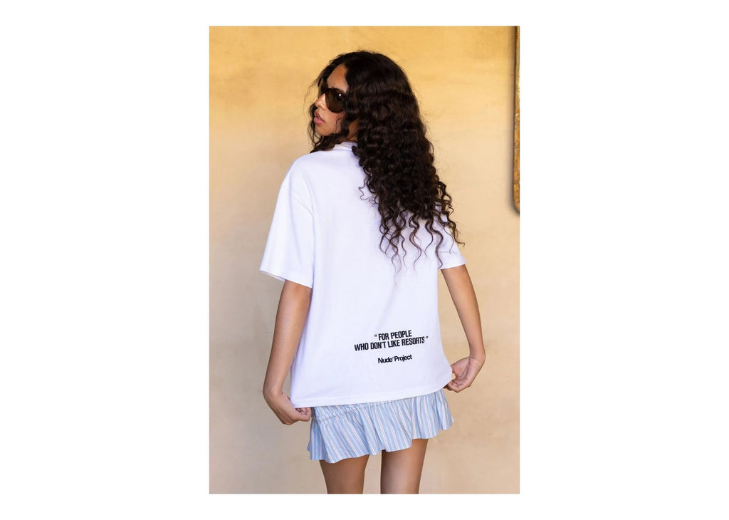 Nude Project Tan Lines Tee White
