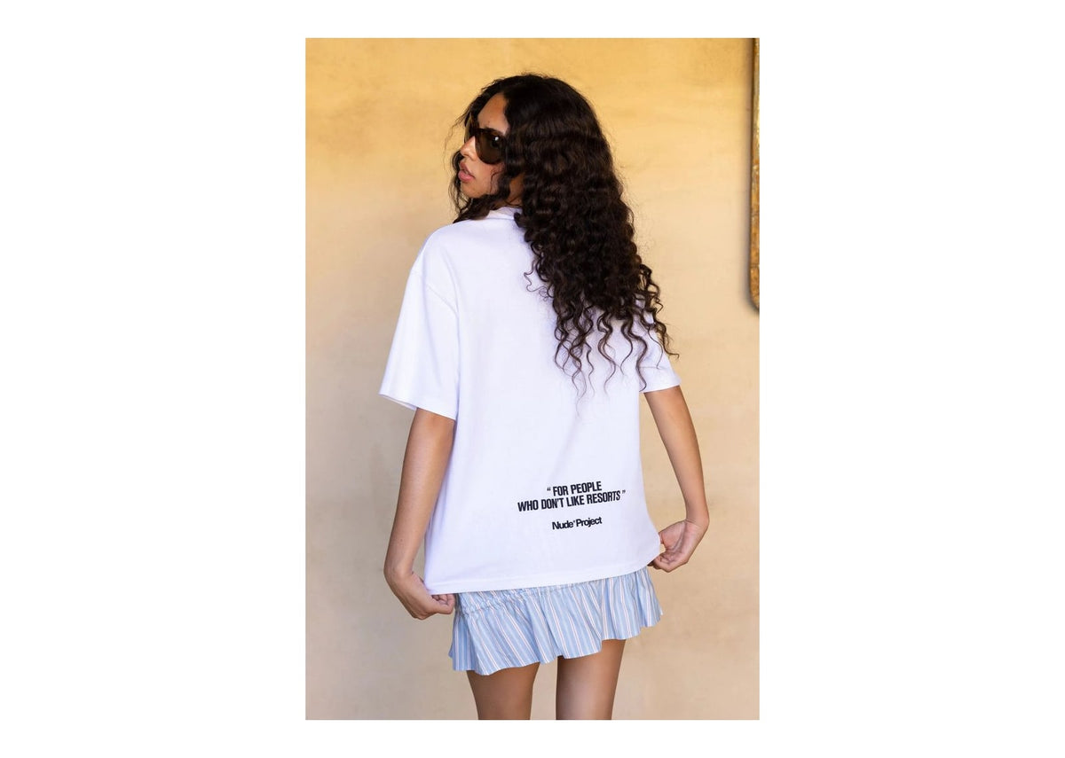 Nude Project Tan Lines Tee White
