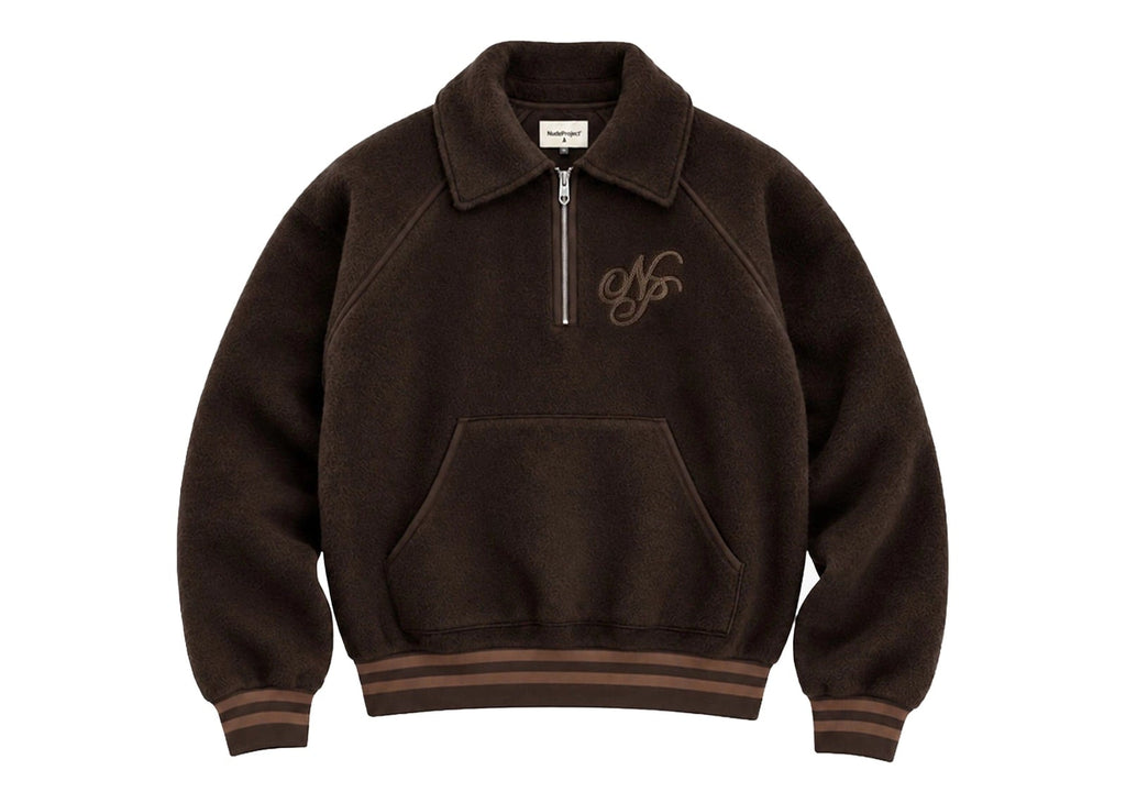 Nude Project Teddy Quarter-Zip Brown
