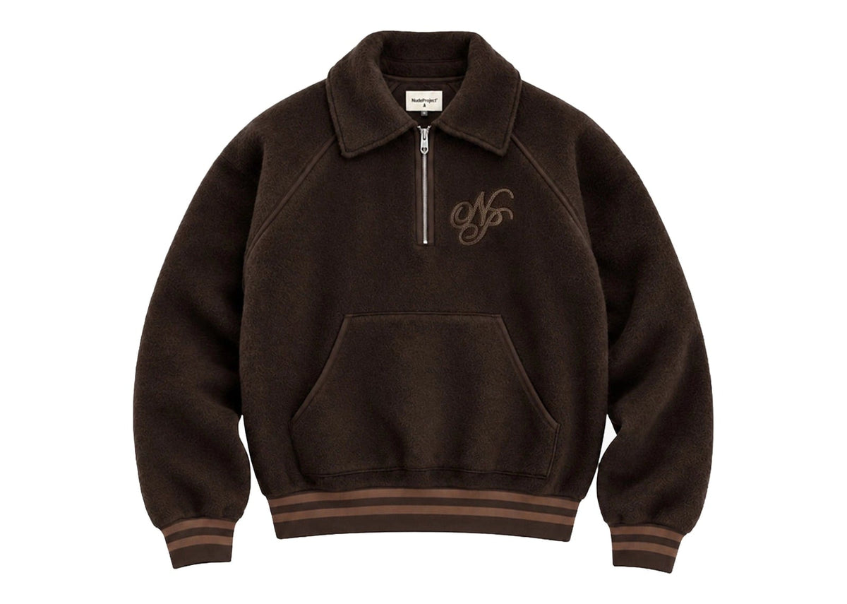 Nude Project Teddy Quarter-Zip Brown