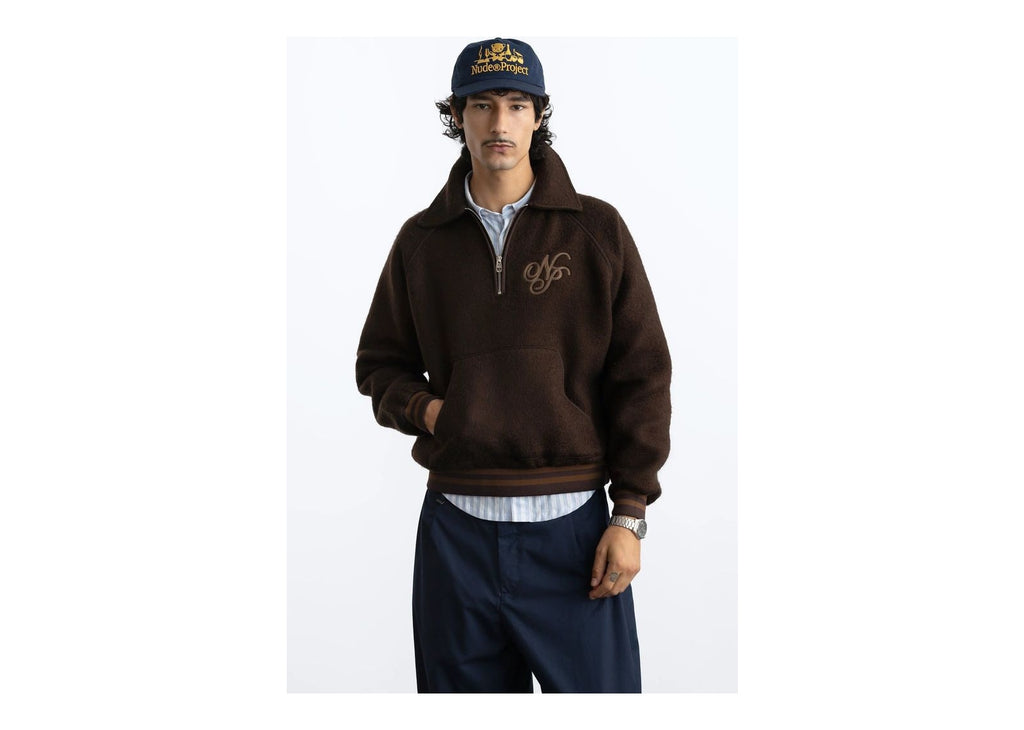 Nude Project Teddy Quarter-Zip Brown