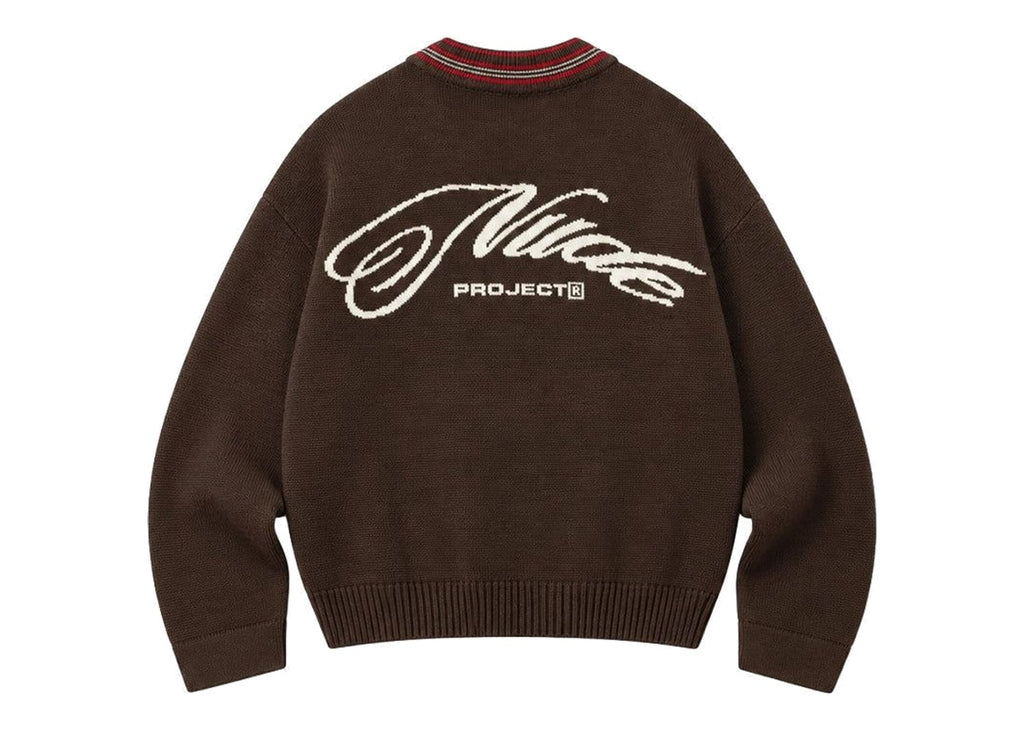 Nude Project The Consultant Quarter-Zip Knit Brown