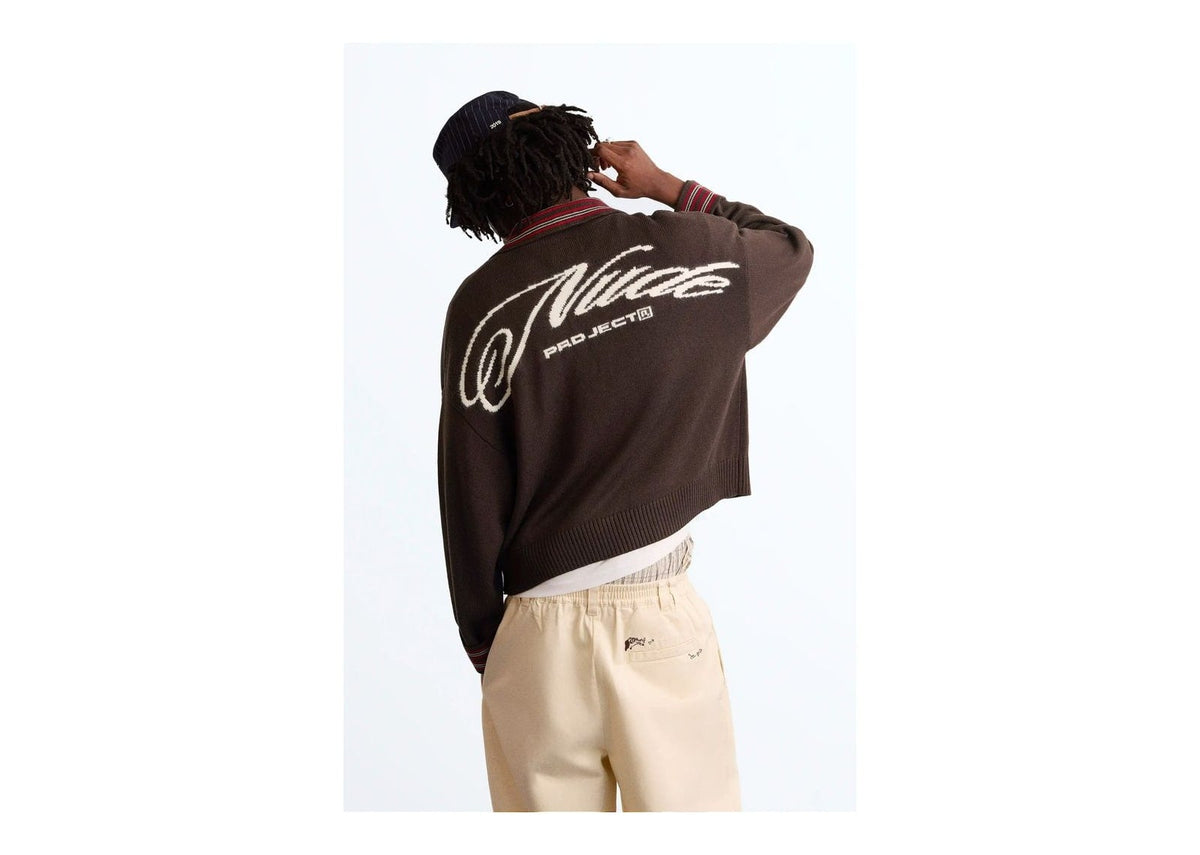 Nude Project The Consultant Quarter-Zip Knit Brown